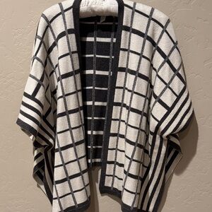 Gray and Cream reversible Wrap